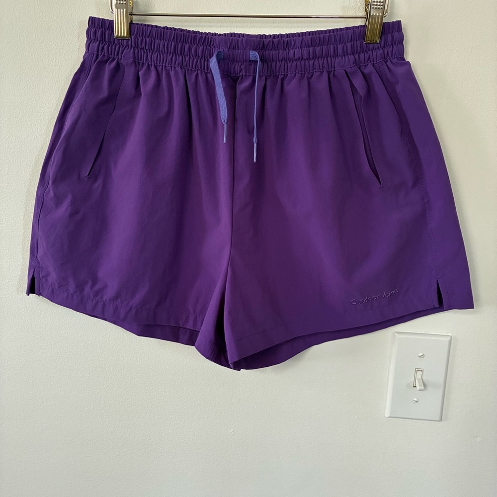 Outdoor Voices Doing Things Shorts in Eggplant Purple - Picture 4 of 8